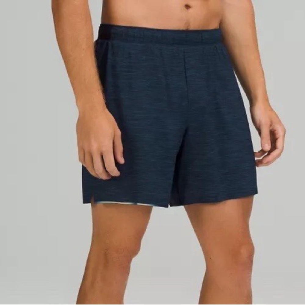 Lululemon Mens Surge Short 6" Lined HABM Navy Blue Run Yoga large